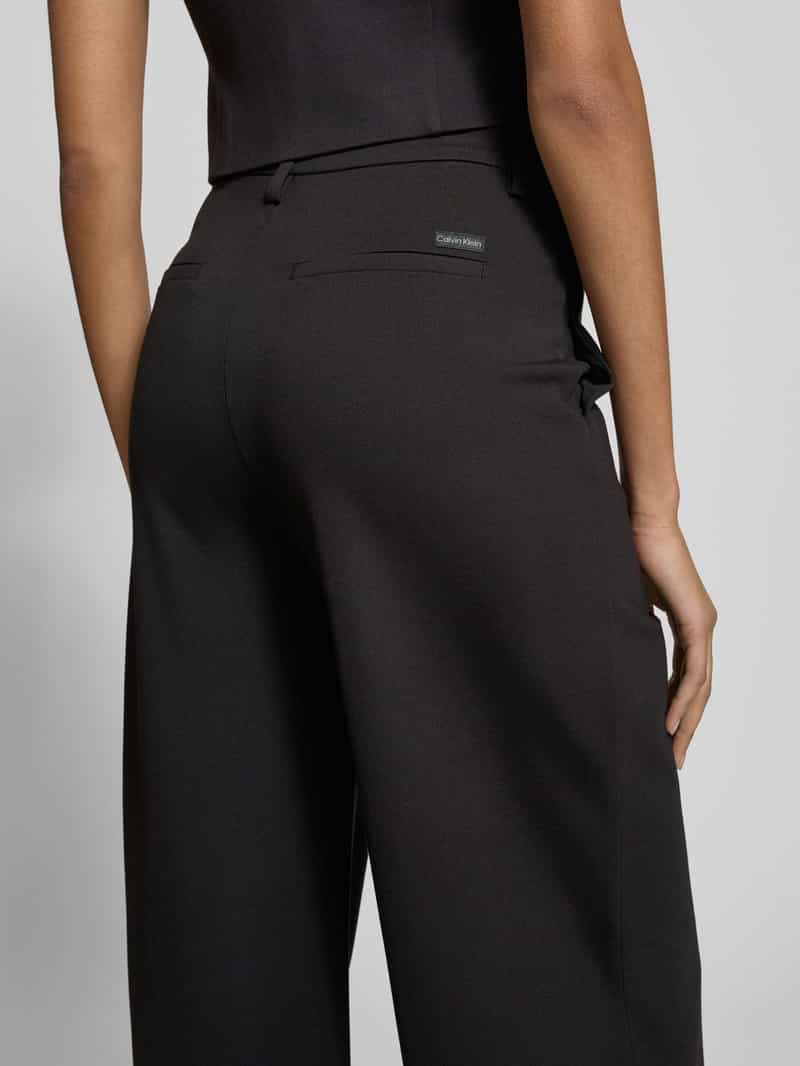 Calvin Klein Jeans Wide leg stoffen broek met steekzakken model 'MILANO'