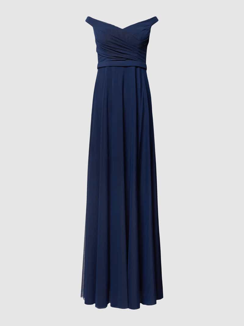TROYDEN COLLECTION Avondjurk in off shoulder-look