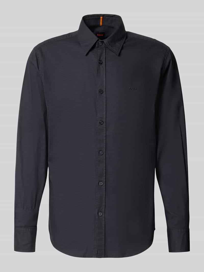 Boss Orange Regular fit vrijetijdsoverhemd van katoenmix model 'RELEGANT'