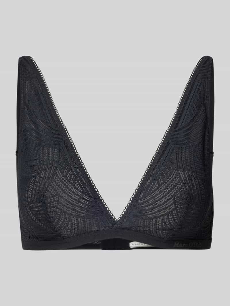 Marc O'Polo Nauwsluitende bralette met geometrisch design van kant
