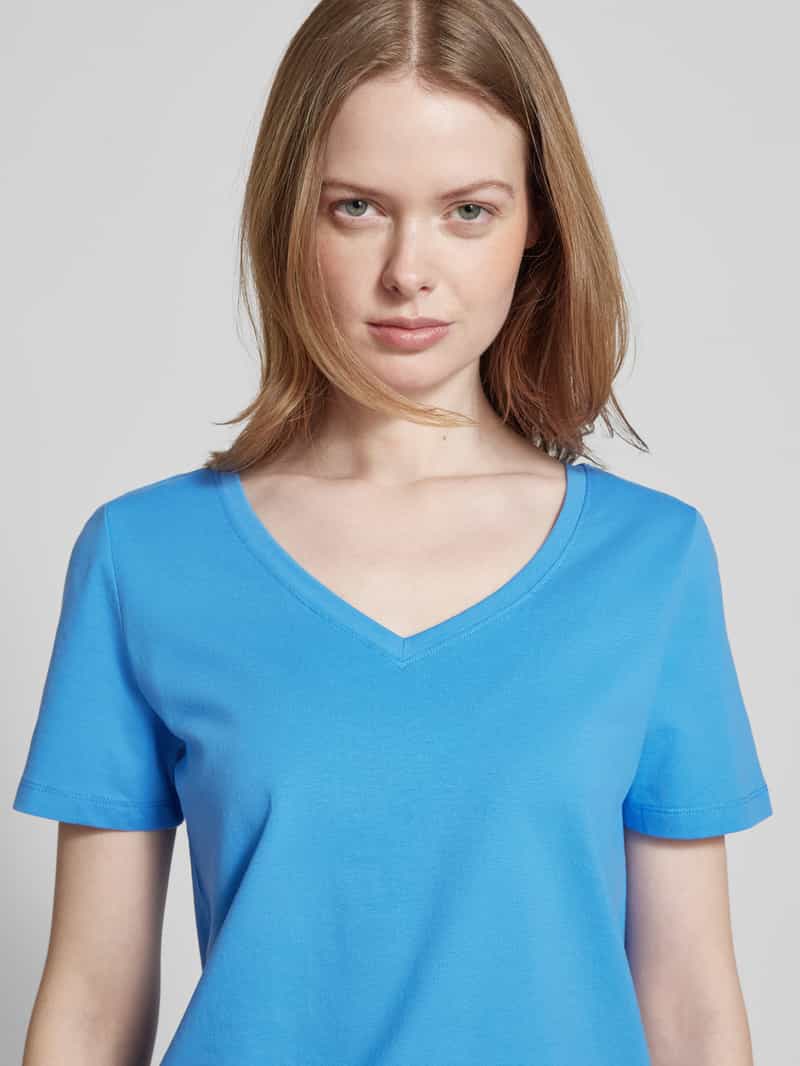 s.Oliver RED LABEL Regular fit T-shirt van mix van katoen en elastaan