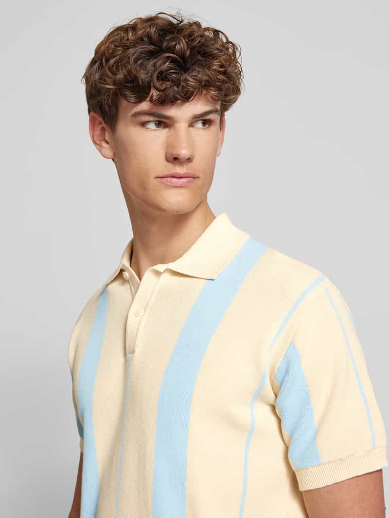 Blend Relaxed fit poloshirt met ribboorden model 'AMAL'