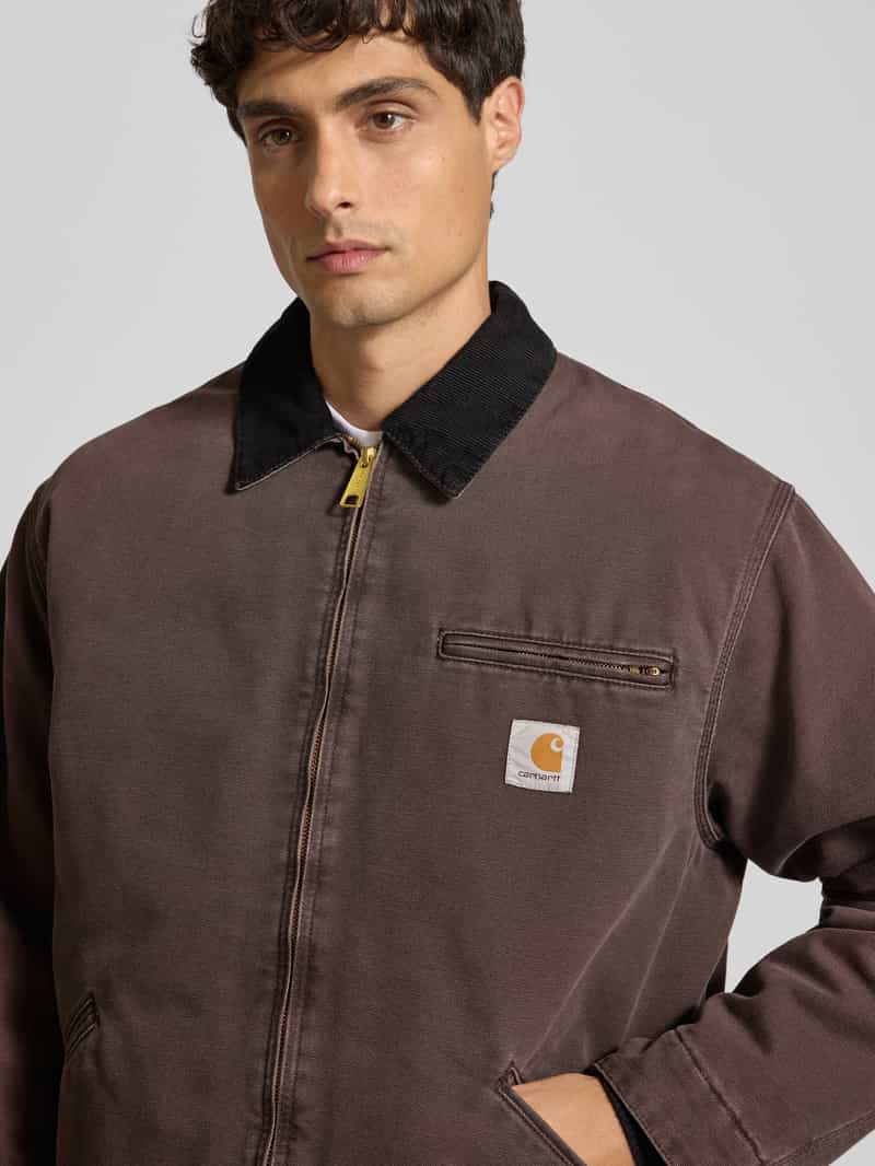 Carhartt Work In Progress Regular fit jack van puur katoen met platte kraag