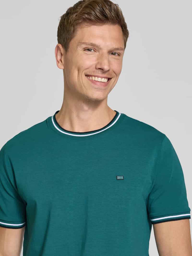 Christian Berg Men T-shirt met ribboorden