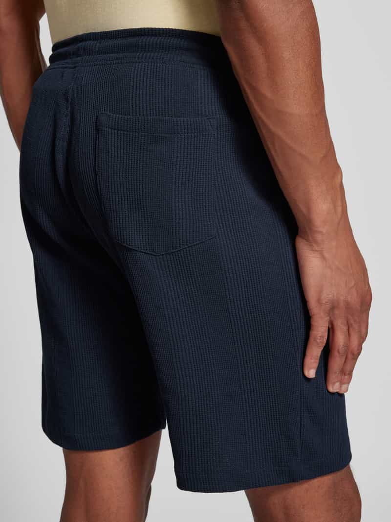 MCNEAL Korte regular fit broek met structuurmotief