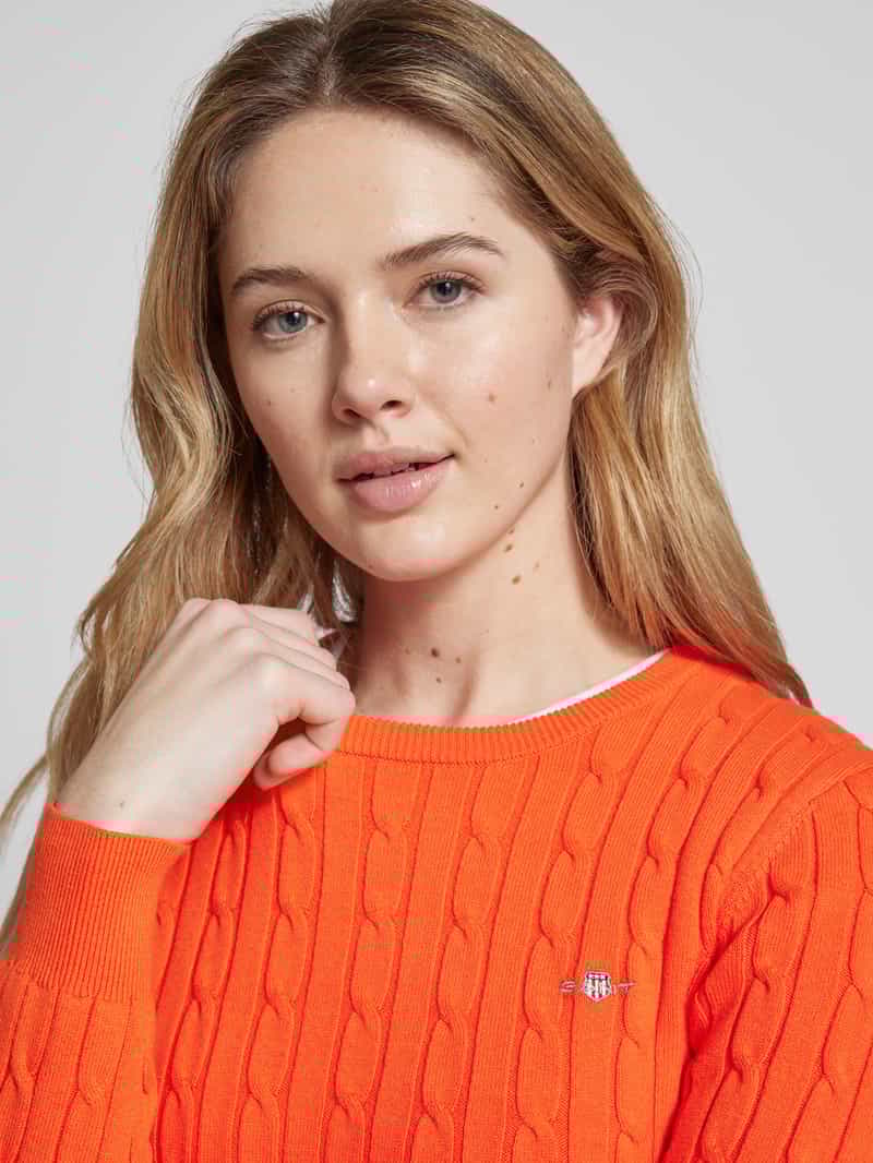 Gant Gebreide pullover met labelstitching