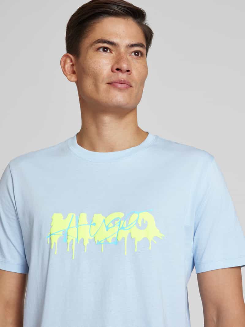 HUGO T-shirt met labelprint model 'Dacation'