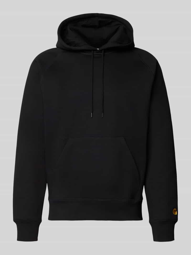 Carhartt Work In Progress Hoodie met kangoeroezak en labelstitching