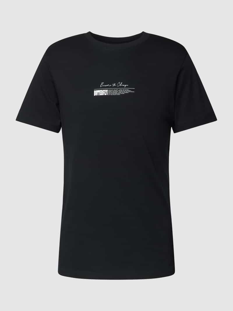 mister tee T-shirt met motiefprint aan de achterkant model 'Become the Change'