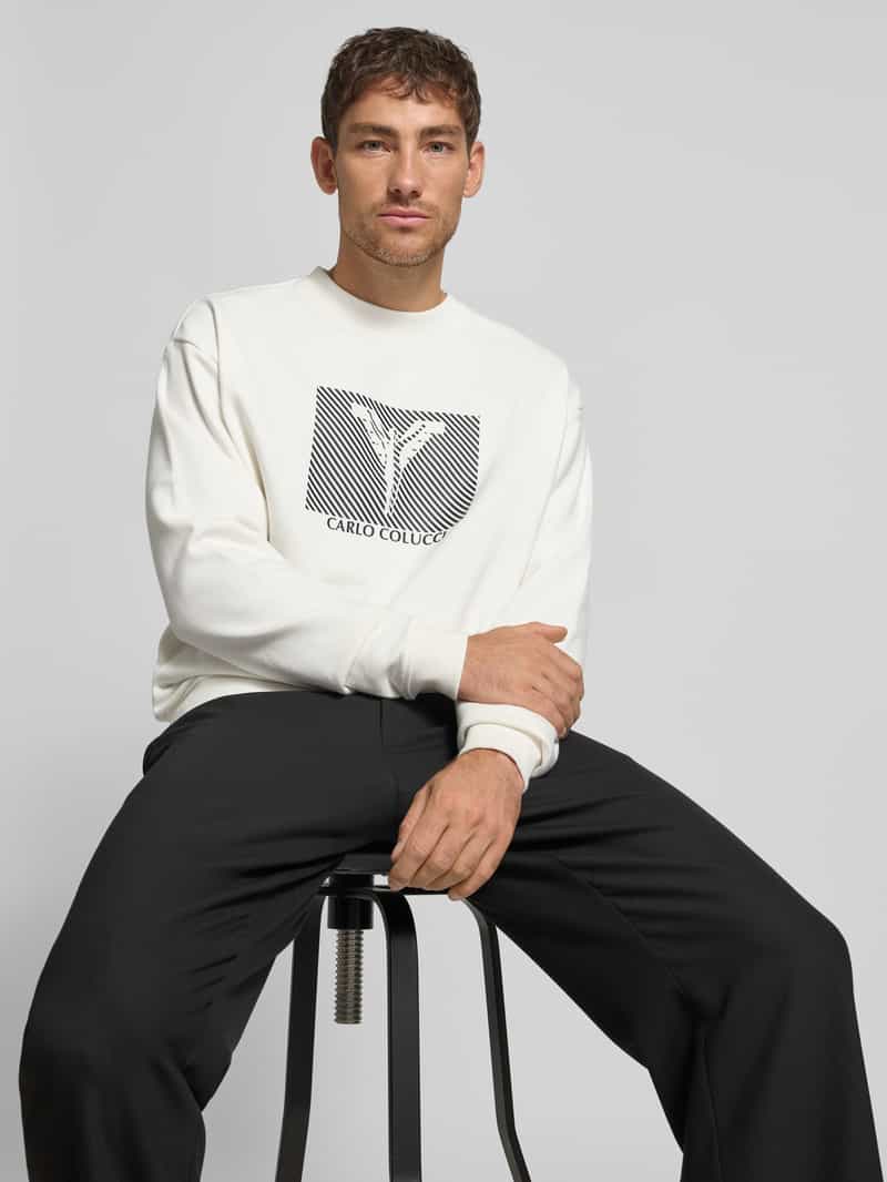 carlo colucci Sweatshirt met ronde hals