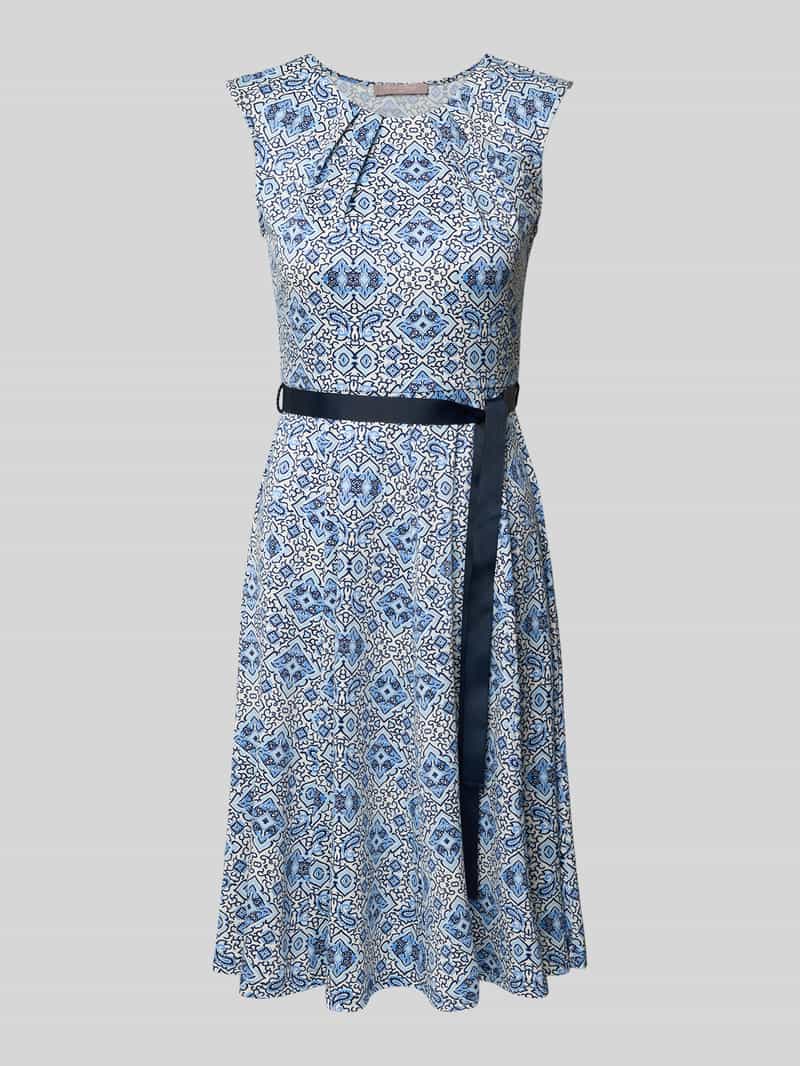 Christian Berg Woman Selection Knielange jurk met strikceintuur