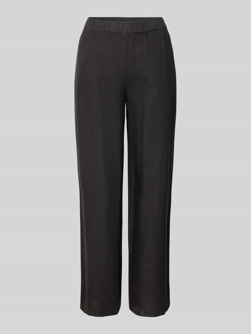 MOS MOSH Relaxed fit linnen broek met steekzakken model 'Emmi'