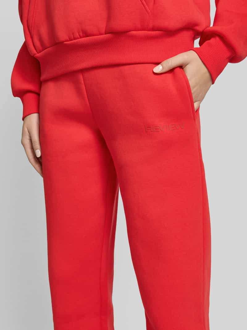 Review Regular fit joggingbroek met katoen