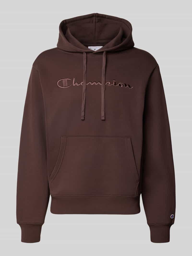Champion relaxed fit hoodie van katoenmix met labelstitching