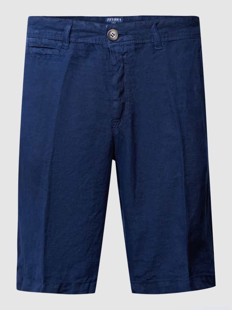 Bermuda van linnen met Franse steekzak Zeybra