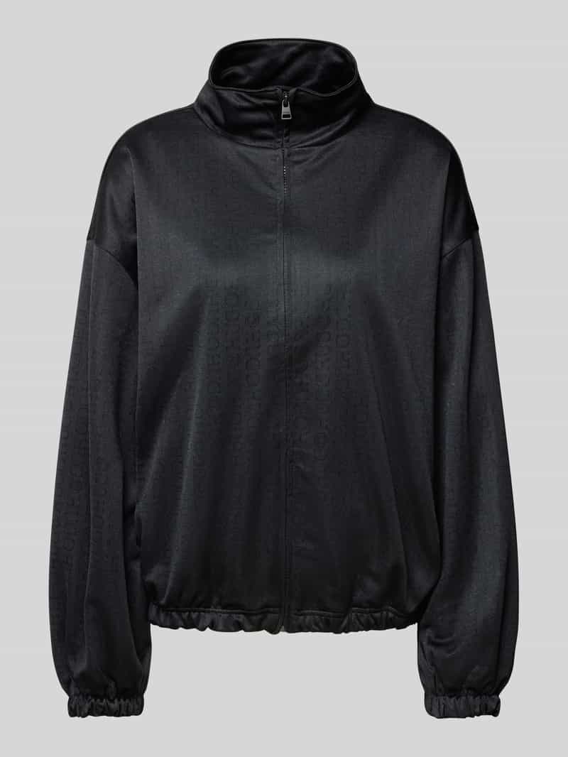 Hugo Blue Trainingsjack met extra brede schouders model 'Dicole'