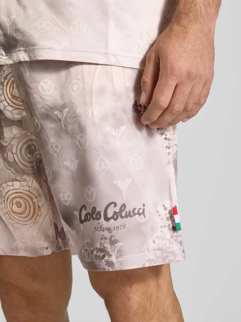 carlo colucci Oversized korte broek met elastische band