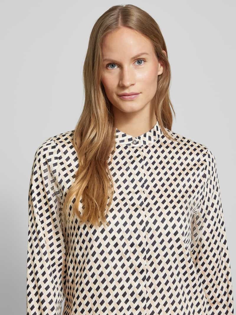 Marc O'Polo Regular fit blouse van puur katoen met ronde hals en kraag