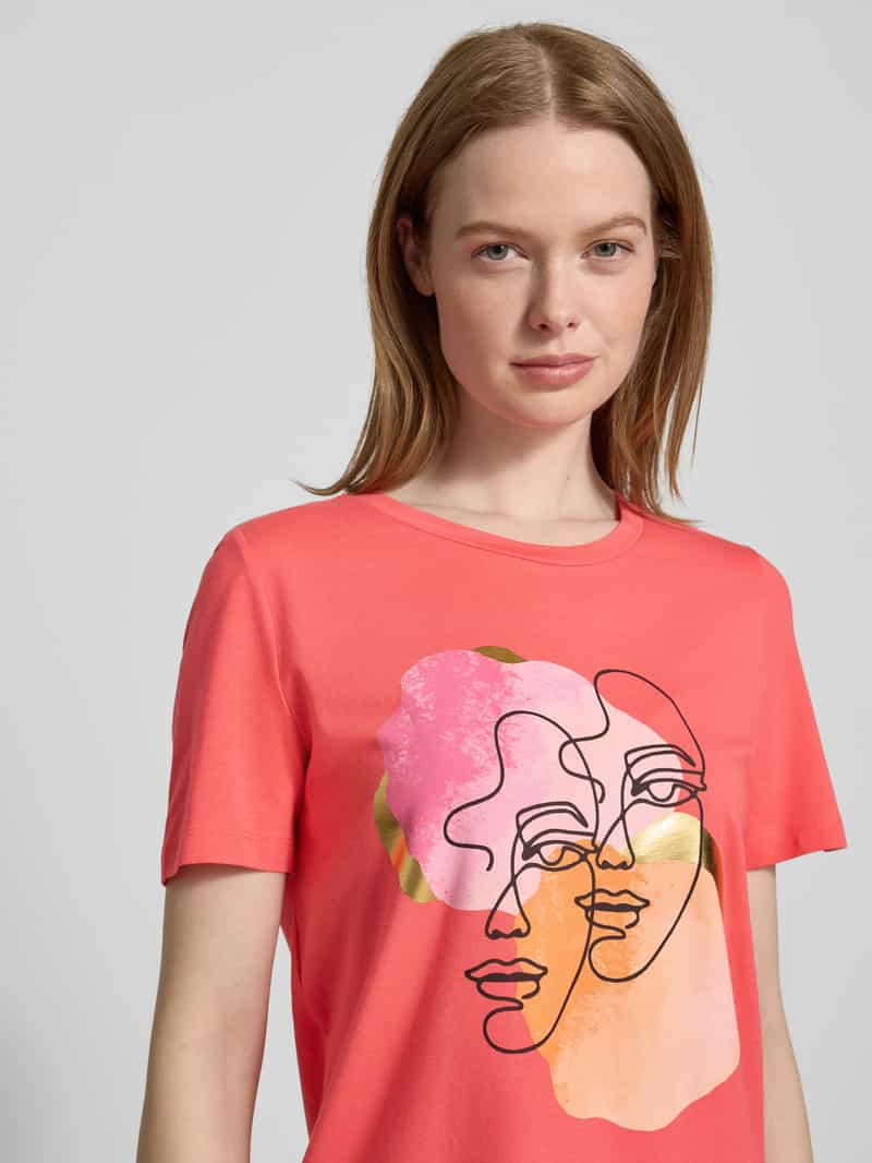 Vero Moda Comfort fit T-shirt van katoenmix model 'DIFACEY'