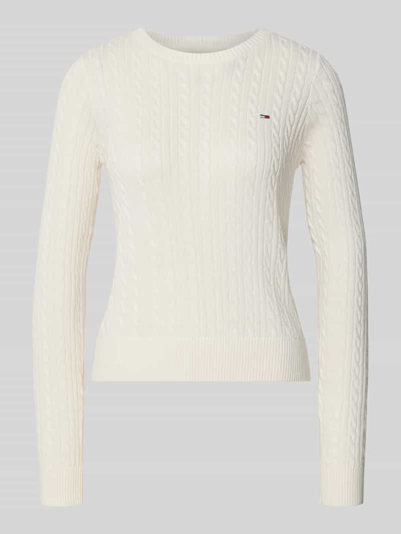 Tommy Jeans Regular fit gebreide pullover van zuiver katoen