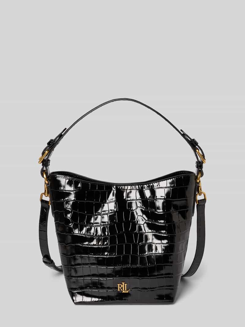 Lauren Ralph Lauren Handtas van rundleer met labeldetail