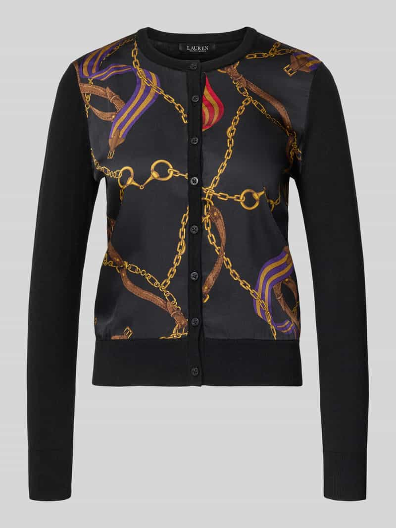 Lauren Ralph Lauren Gebreid jack met knoopsluiting model 'OFRYAH'