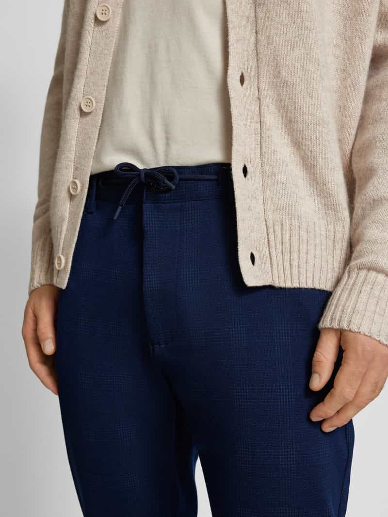 MCNEAL Tapered fit stoffen broek met tunnelkoord