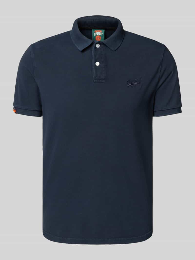 Superdry Regular fit poloshirt met labelstitching
