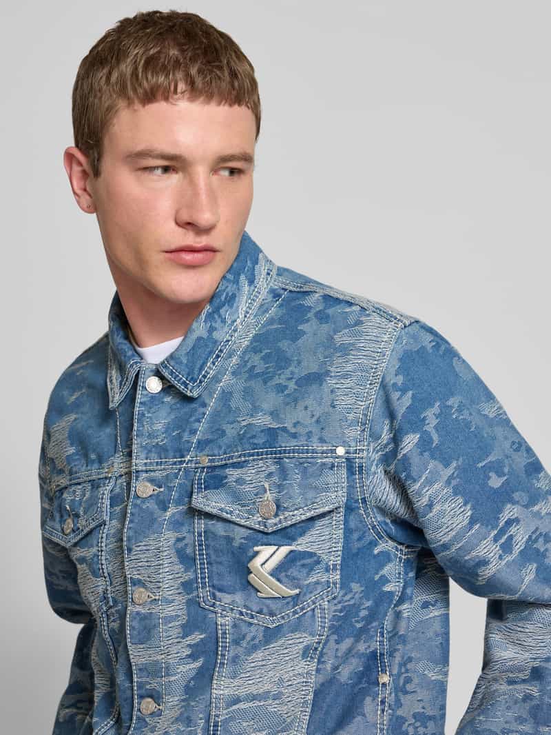 Karl Kani Jeansjack met kentkraag