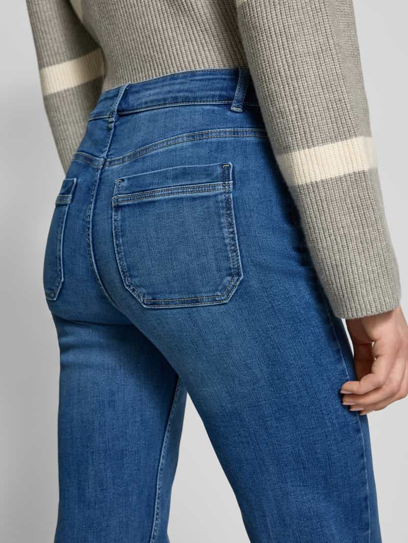 Christian Berg Woman Wide leg jeans met strookzakken