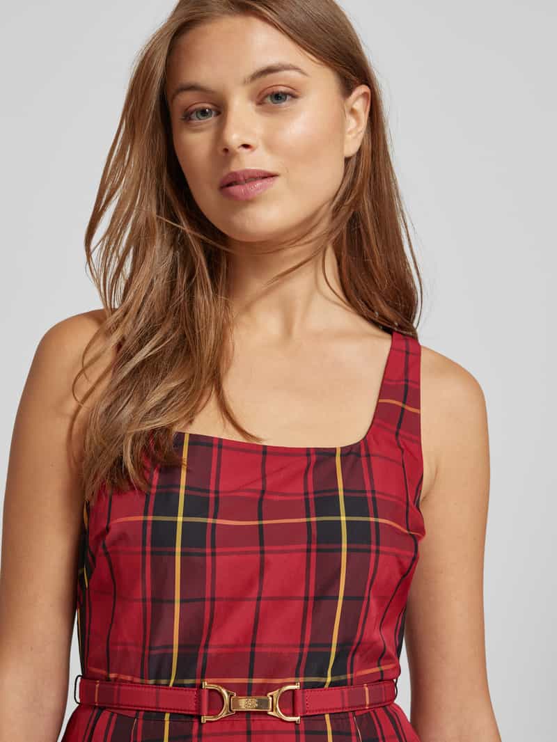 Lauren Ralph Lauren Cocktailjurk met vierkante hals en riem model 'FRANTISE'