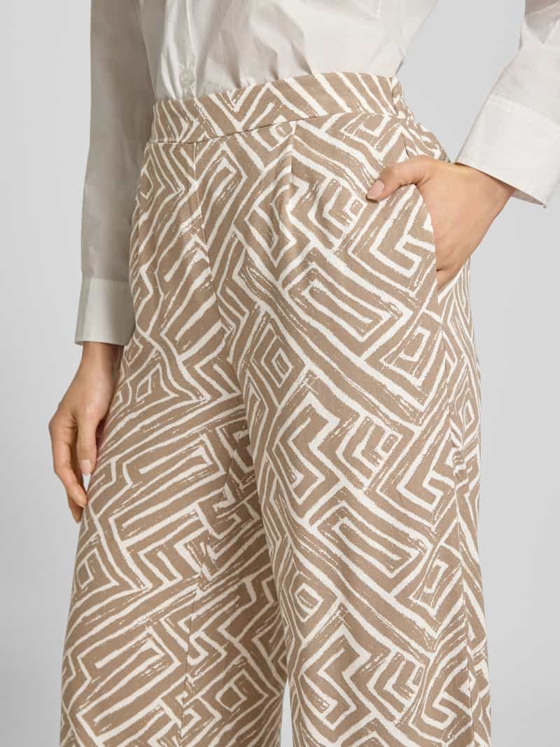 Vero Moda Loose fit wijde broek van een mix van viscose en linnen model 'MYMILO'