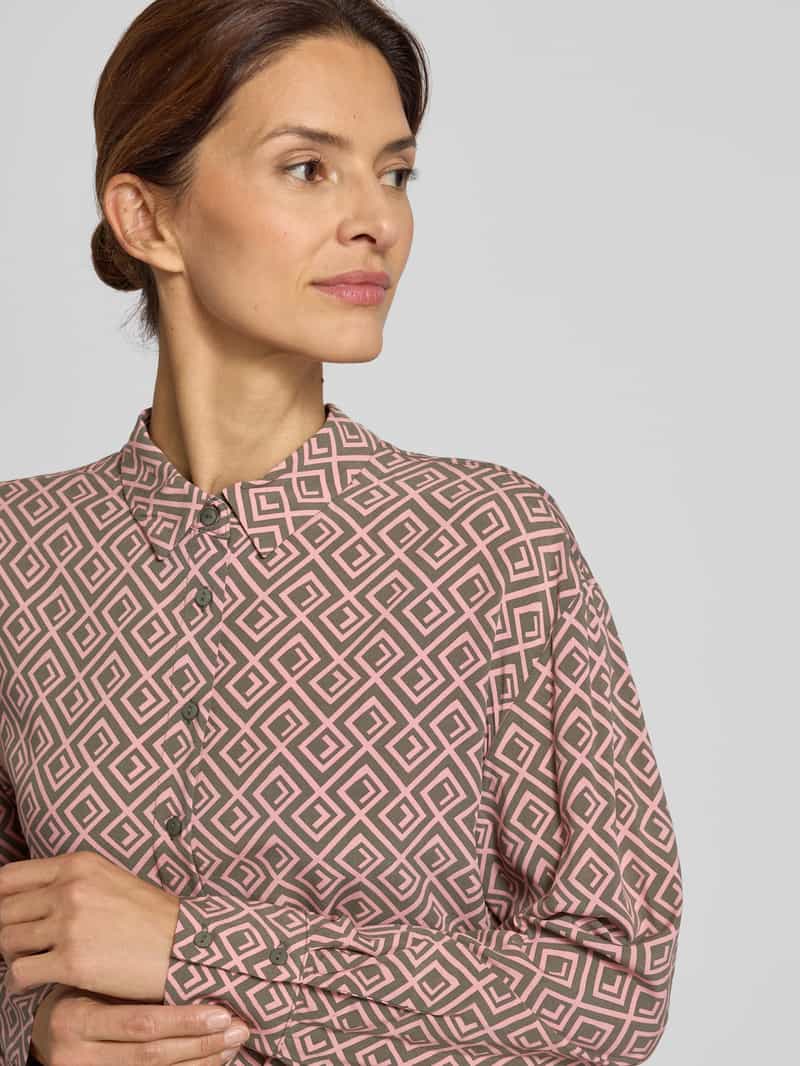 Christian Berg Woman Regular fit overhemdblouse van viscose met grafisch motief