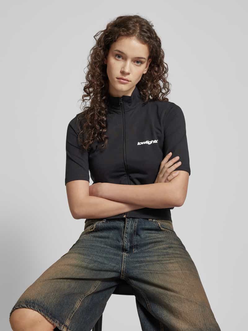 Low Lights Studios T-shirt met deelbare ritssluiting
