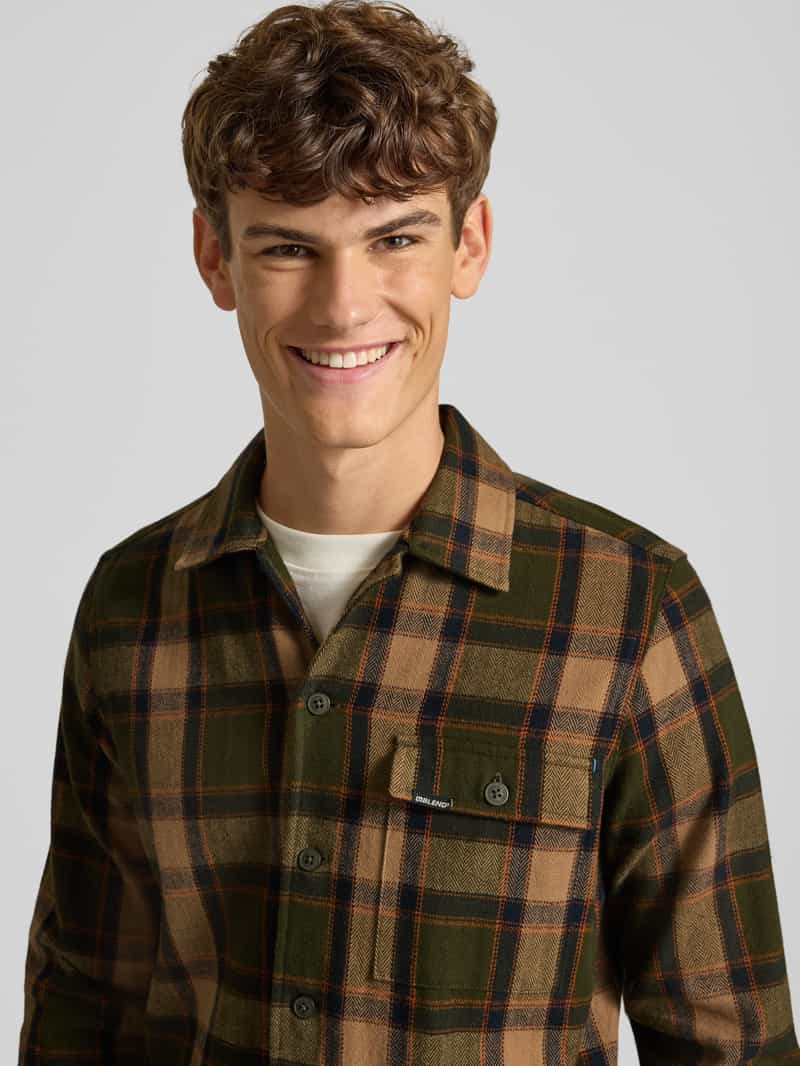 Blend Regular fit overhemdjack met borstzak model 'DIEGO'