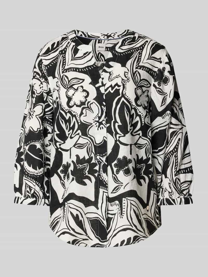 BRAX Linnen blouse met 3 4-mouwen model 'Velia'