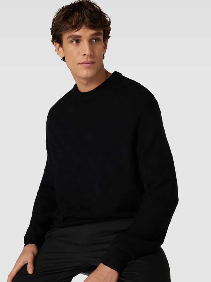 Boss Gebreide pullover met structuurmotief model 'Palao'