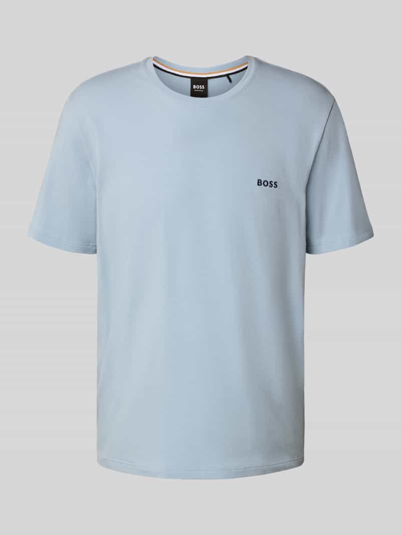 Boss Regular fit T-shirt van mix van katoen en elastaan