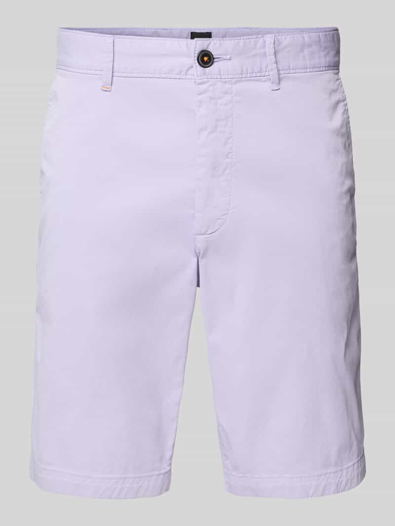 Boss Orange Korte slim fit chino met ceintuurlussen