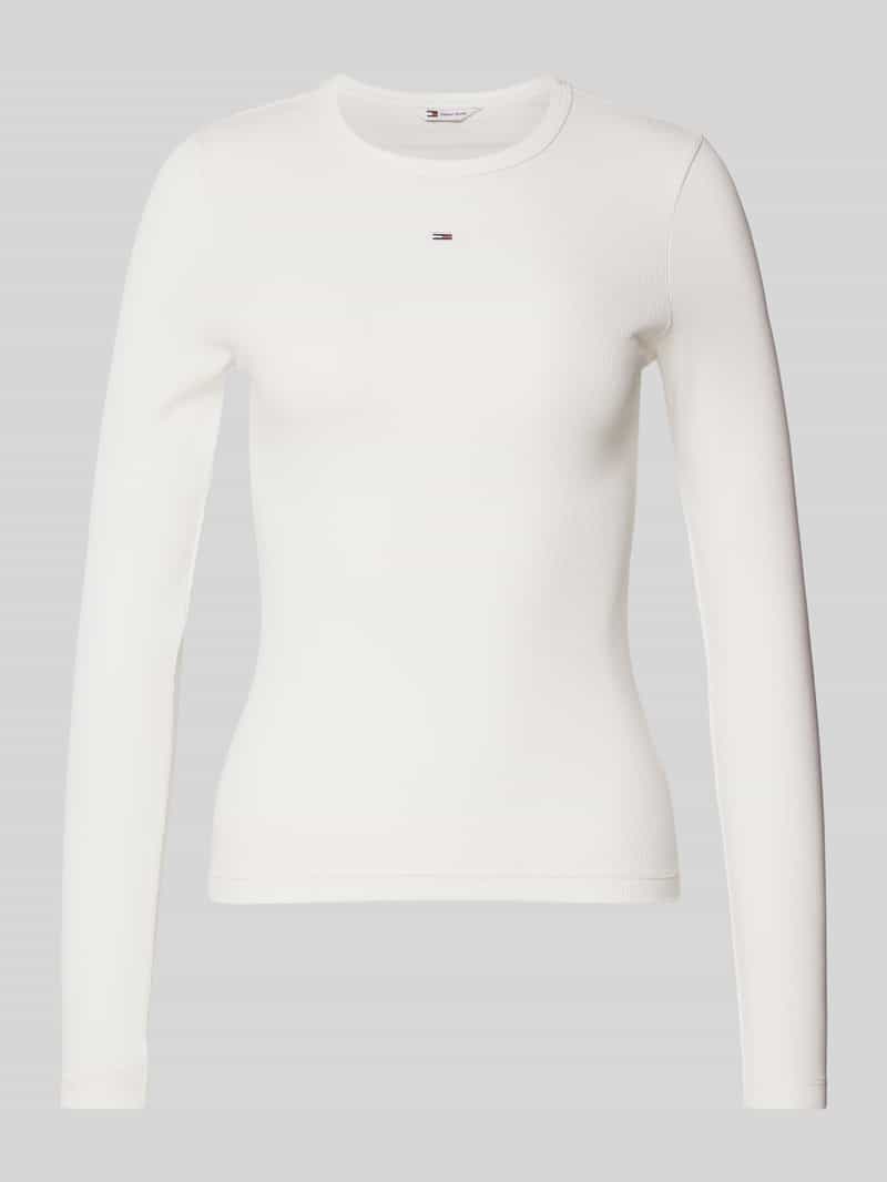 Tommy Jeans Slim fit shirt met lange mouwen en logostitching
