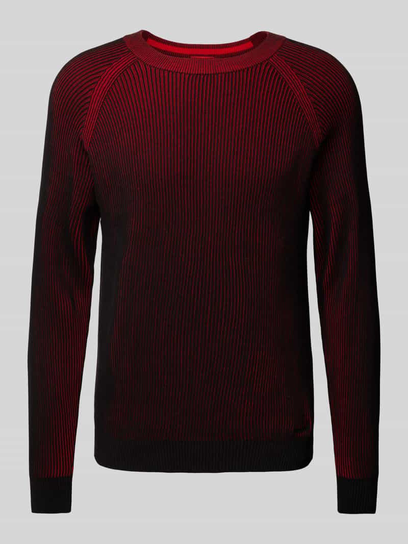 HUGO Gebreide pullover met ribboorden, model 'Squizzo'