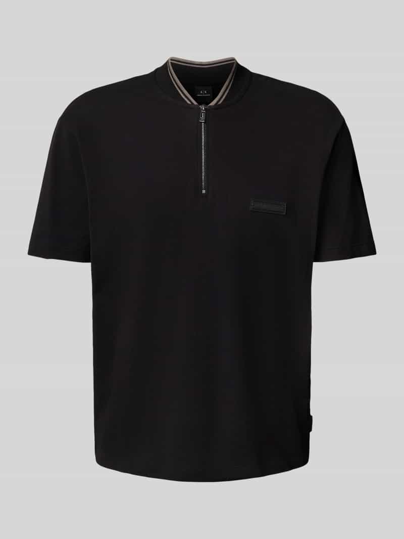 Armani Exchange Poloshirt met korte ritssluiting