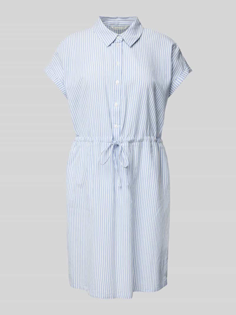 Tom Tailor Denim Getailleerde mini-blousejurk met streepmotief