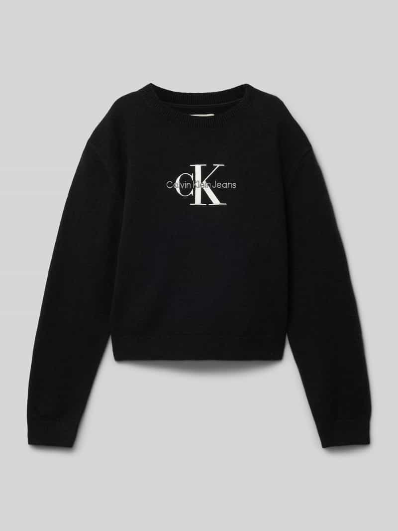Calvin Klein Jeans Gebreide pullover met labelstitching