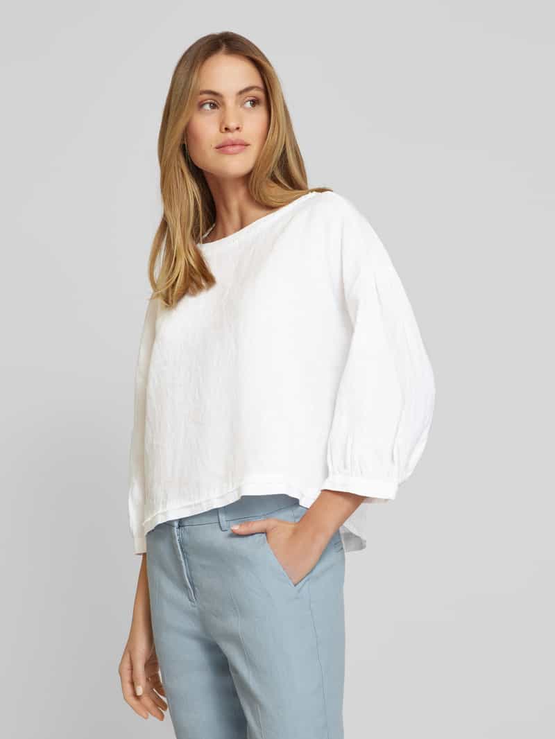 Christian Berg Woman Relaxed fit linnen blouse met 3 4-mouwen
