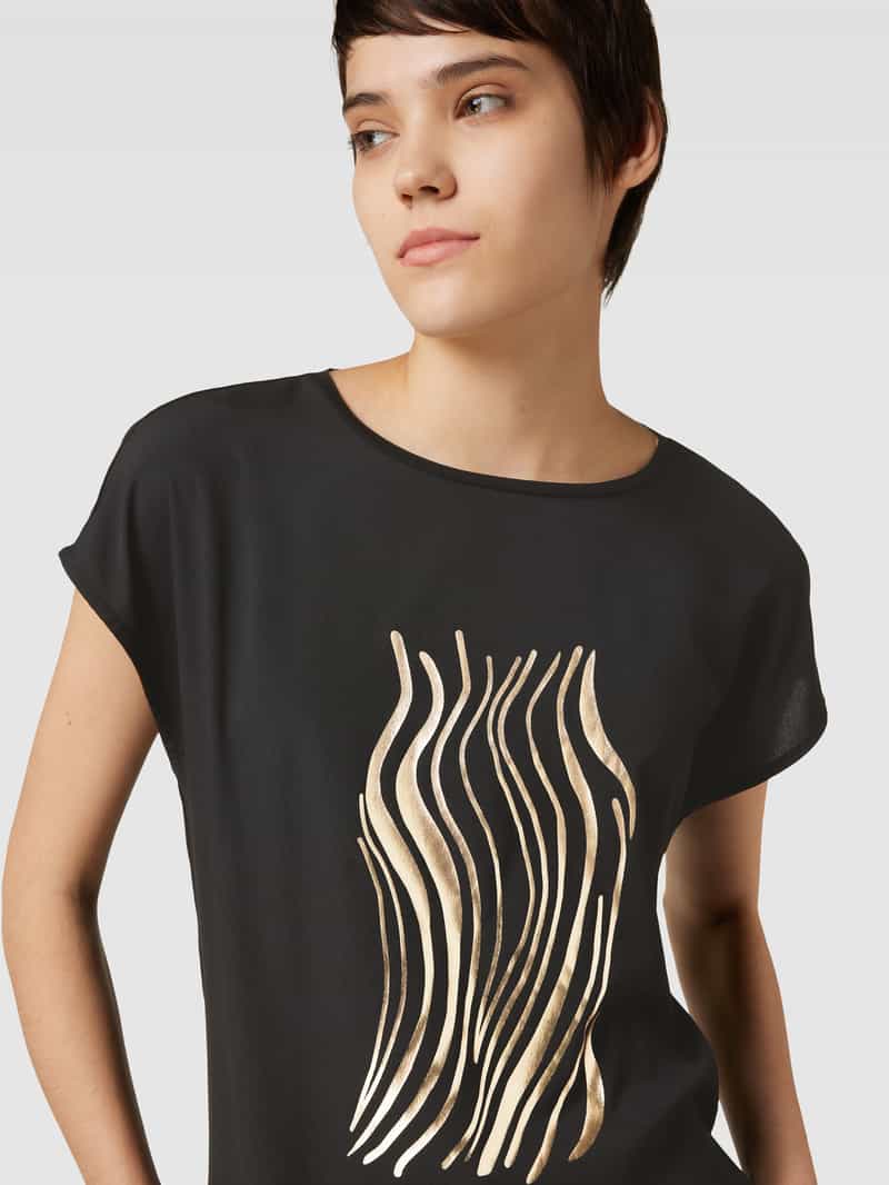 Opus T-shirt met kapmouwen model 'Swelona'