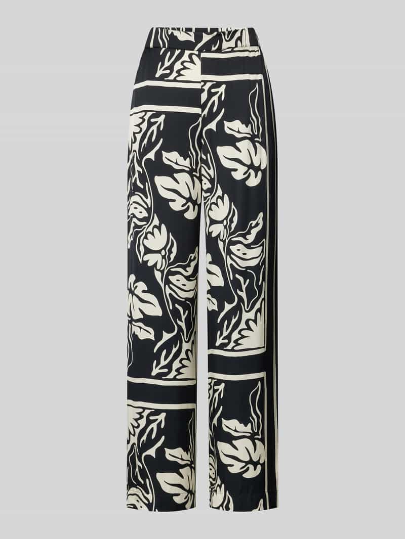 s.Oliver BLACK LABEL Wide fit stoffen broek met elastische band