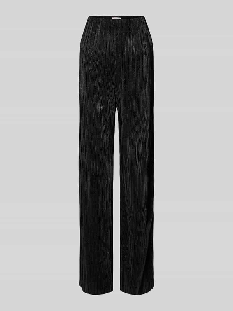 s.Oliver RED LABEL Wide fit plissébroek met glittereffect