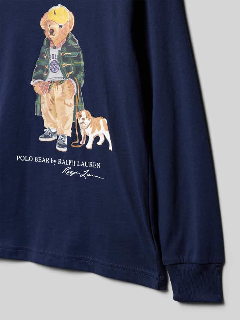 Polo Ralph Lauren Kids Regular-fit shirt met lange mouwen met logoprint