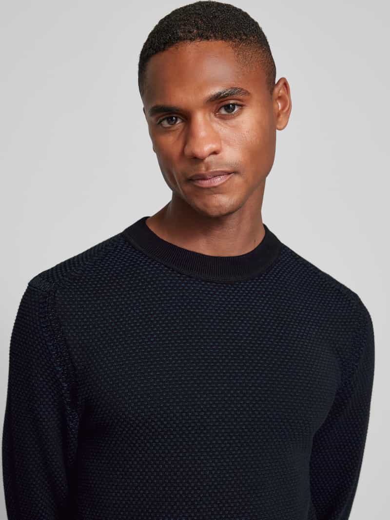 Boss Orange Gebreide pullover met structuurmotief model 'Kaponski'